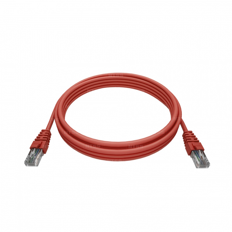 Патч-корд KOSCAB 2хRJ45/8P8C, T568B UTP 5e кат. 3 метр, LSZH, красный